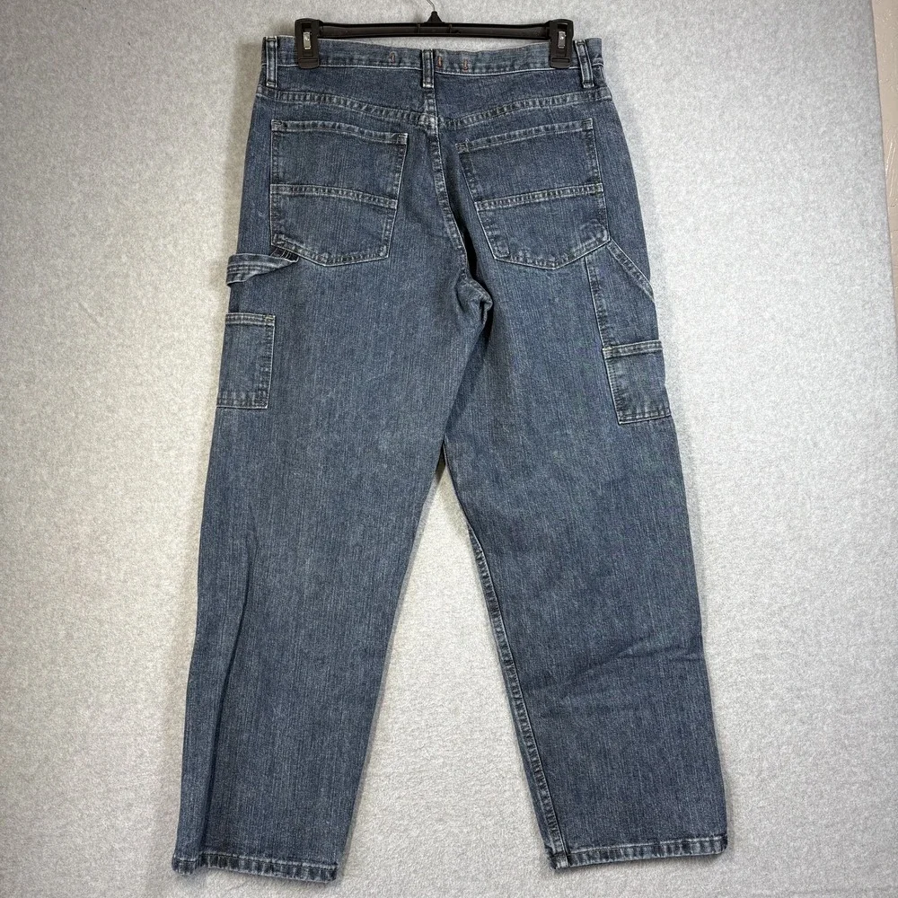 Mens Carpenter Jeans 34x30 Medium Wash Denim Work Bailey's Pt Straight Leg
